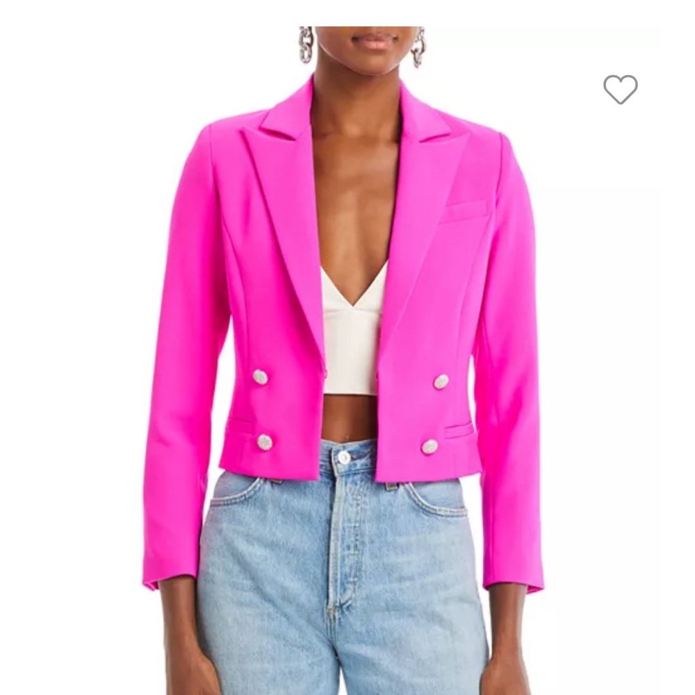 Generation Love women’s Fuchsia hot pink  Blazer with Gold buttons , sz Small